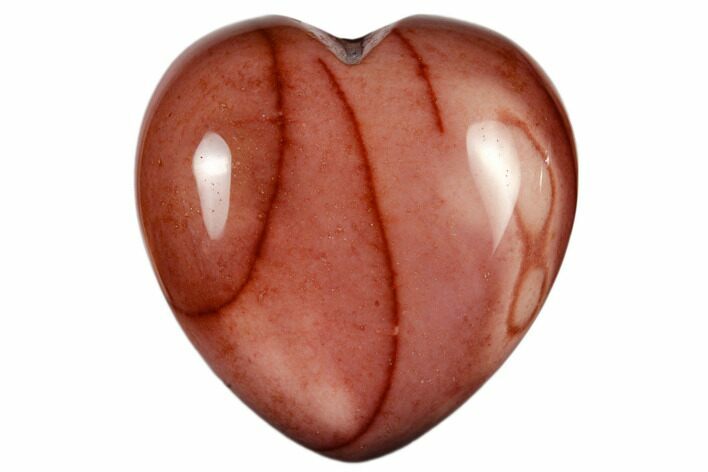 1.6" Polished Mookaite Jasper Heart - Photo 1